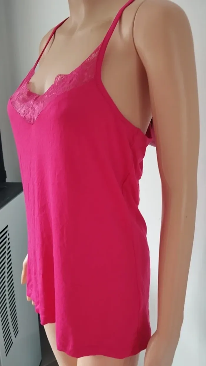Débardeur top rose fushia femme taille l - photo numéro 6