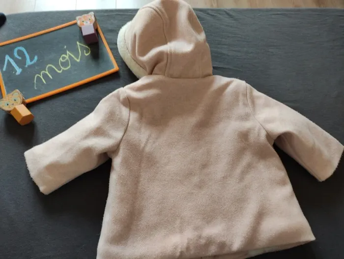 Parka rose pâle à fourrure blanche - photo numéro 7