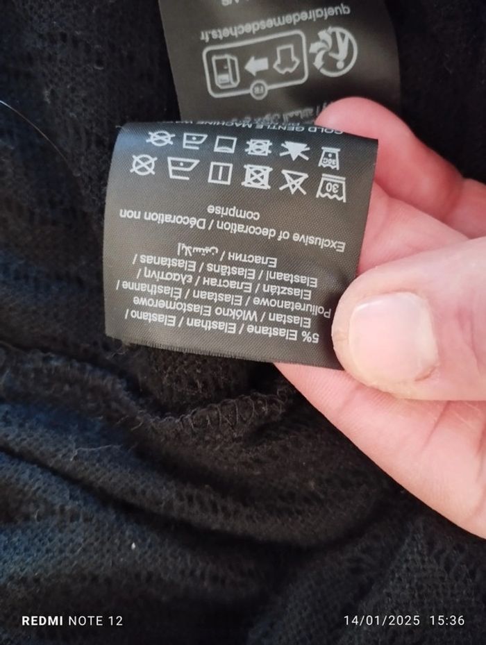 Robe maille légère JDY noir ceinture TXS - photo numéro 5