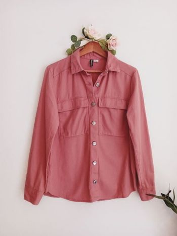 Chemise ou veste chemise vieux rose 100% coton H&M Taille 36