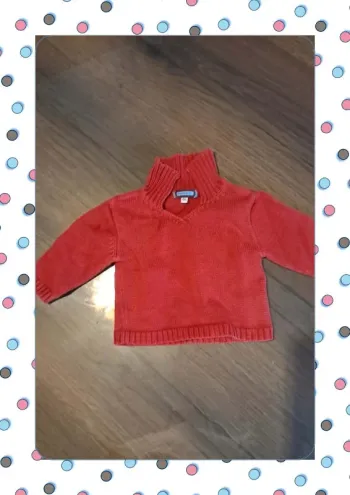 Pull rouge 6 mois