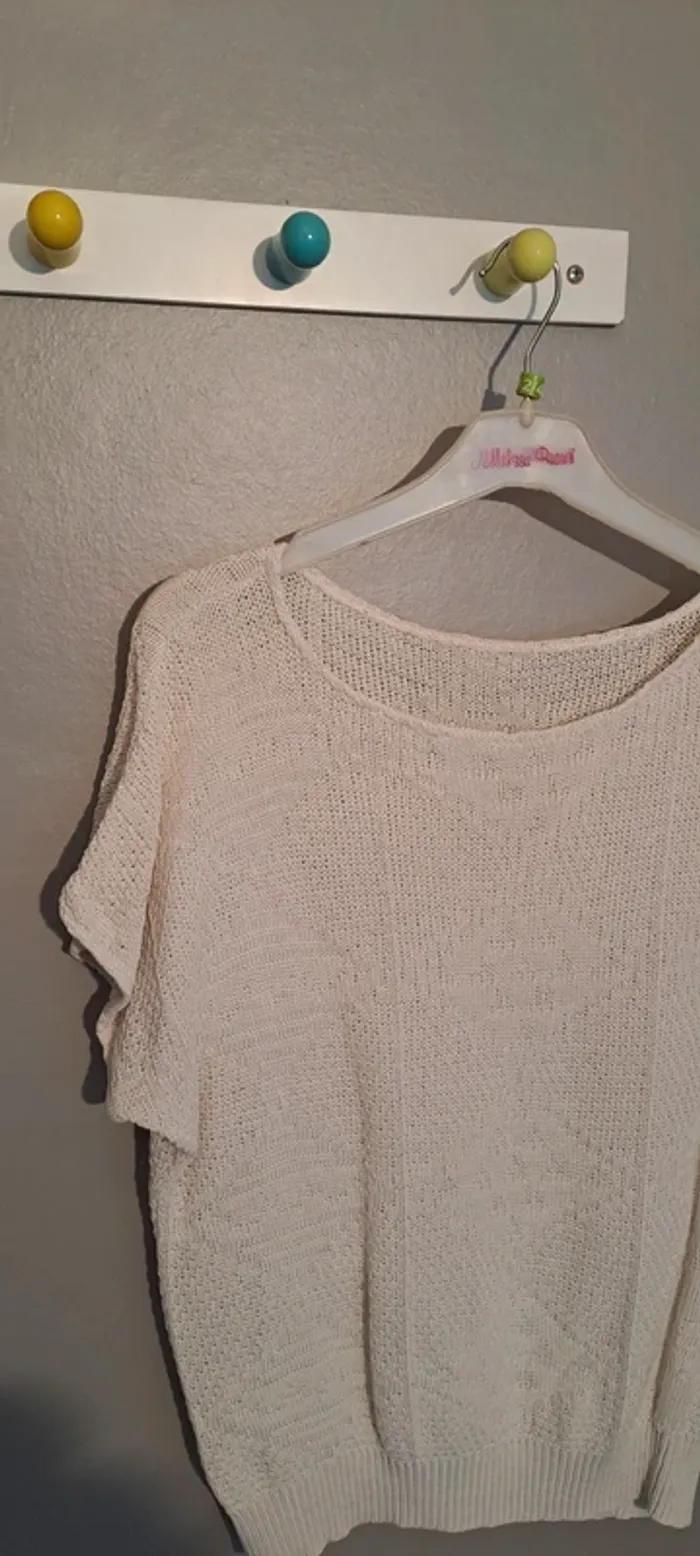 Débardeur blanc - Marque inconnue - Taille 40 - Bon état. - photo numéro 7