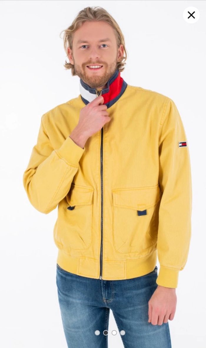 Veste Tommy hilfliger jaune taille xl très bon état - photo numéro 5