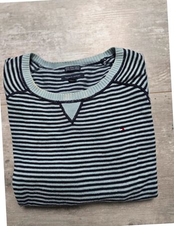 🌟 Pull rayé bleu et noir tommy hilfilger - Taille   S 🌟