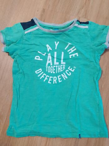 T-shirt 8 ans Okaïdi vert play the all together difference