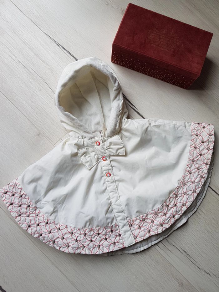 Cape poncho chaud hiver fille 3mois orchestra neuf