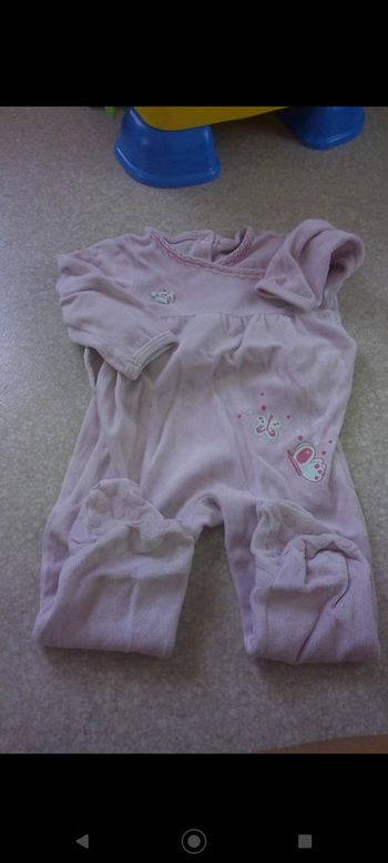 Pyjama dors bien d'hiver en velours papillon Vertbaudet