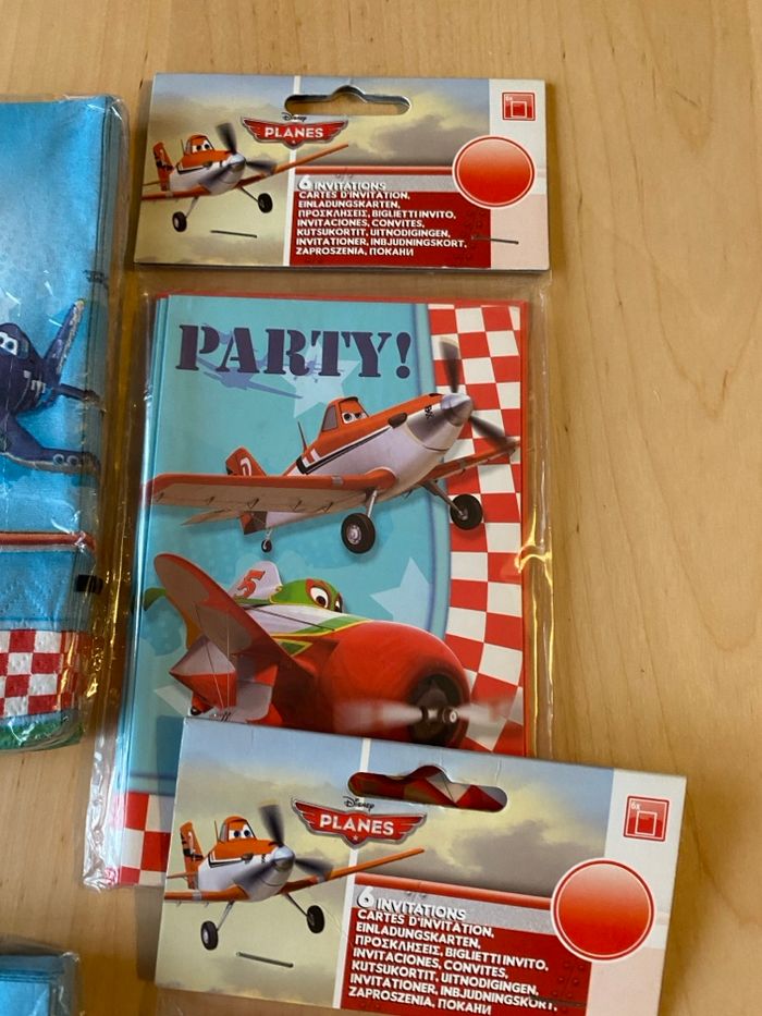 Serviette invitations anniversaire disney Pixar planes avion - photo numéro 3