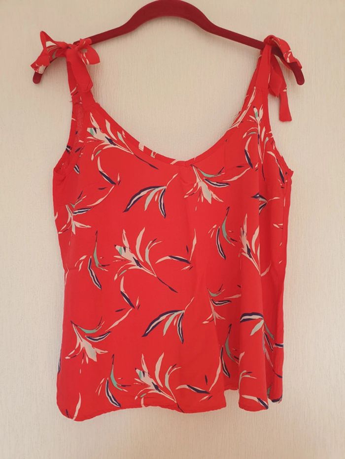 Débardeur fuchsia fleuri Gémo 36