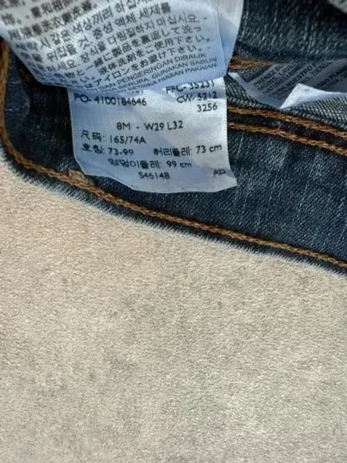 Jeans Levi's 512 W29 FR38 L32 coupe droite bleu marine Femme Women pan520b - photo numéro 7