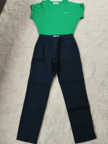 Pantalon chino Bleu marine camaïeu 36
