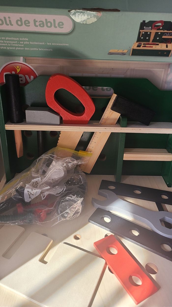 Mini établi de table Play Tive Lidl en bois - photo numéro 3