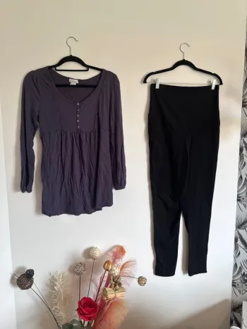 Ensemble lot pour femme enceinte, legging et haut