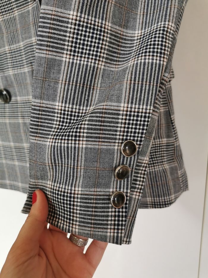 Blazer gris a carreaux t40 - photo numéro 4