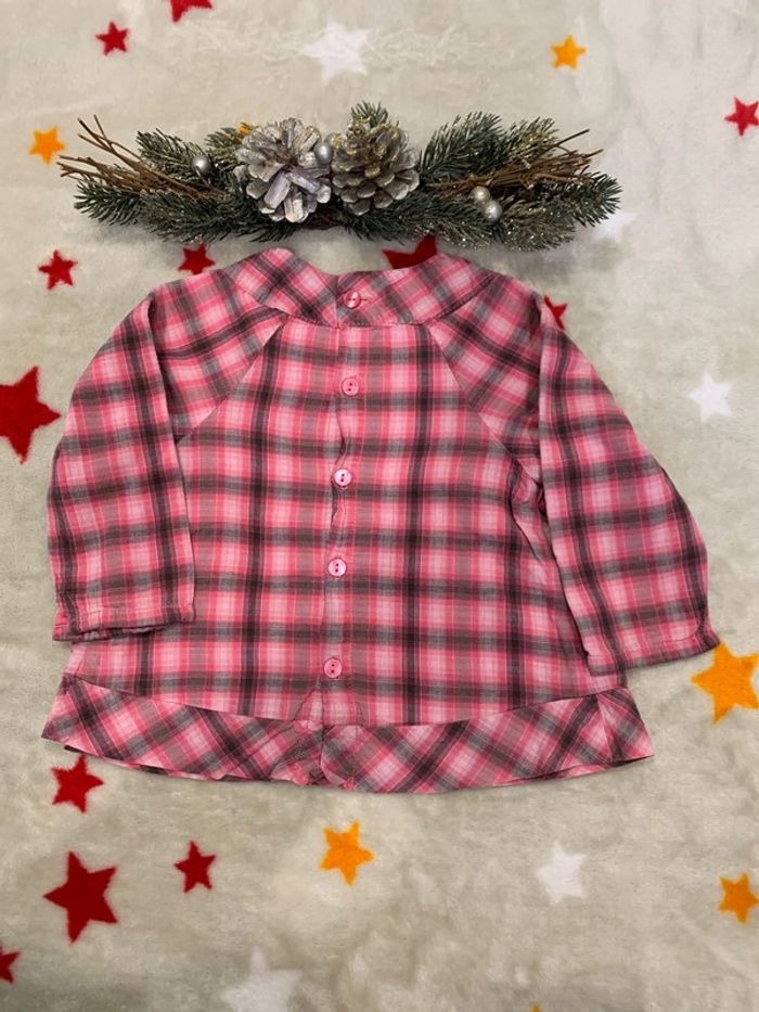 Chemise Manches Longues Chaude Obaïbi Rose et Taupe 6M - photo numéro 6