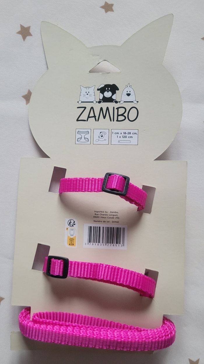 Laisse + harnais petits animaux