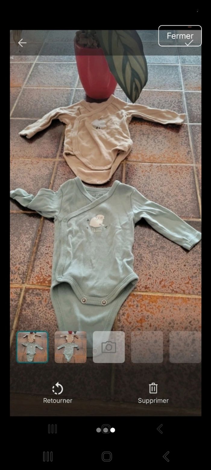 Lot 2 bodies manches longues - photo numéro 3