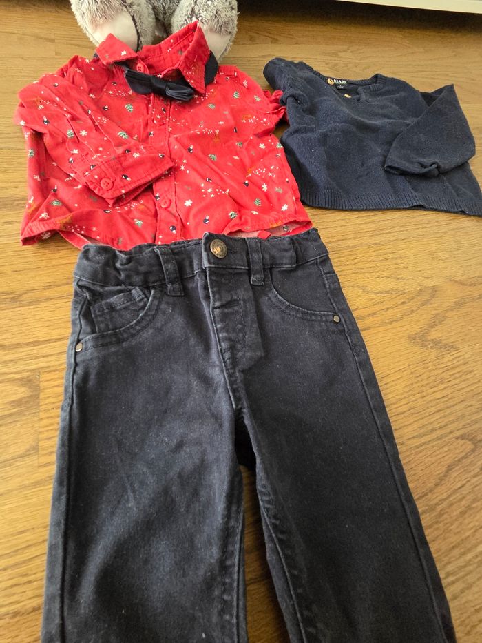 Ensemble garçon complet noël 9 mois dont kiabi - photo numéro 3