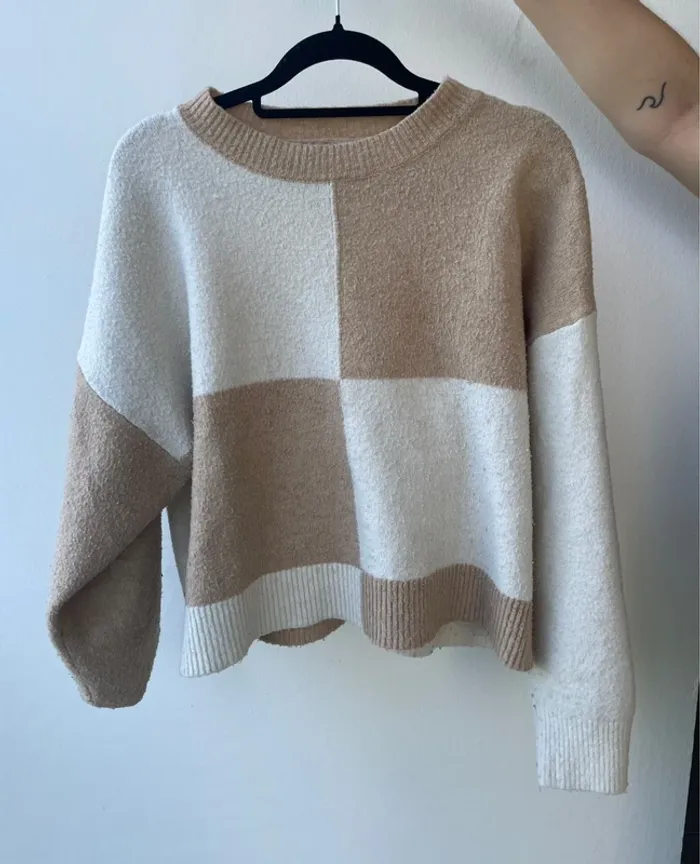 Pull bi couleur mango