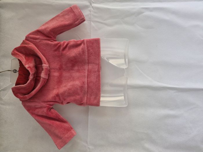 Sweat zippé à capuche bébé fille 3 mois Tex Baby Rose - photo numéro 3