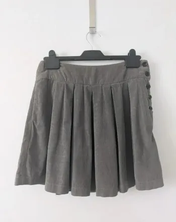 Mini-jupe plissée en velours côtelé - Zara - taille 36