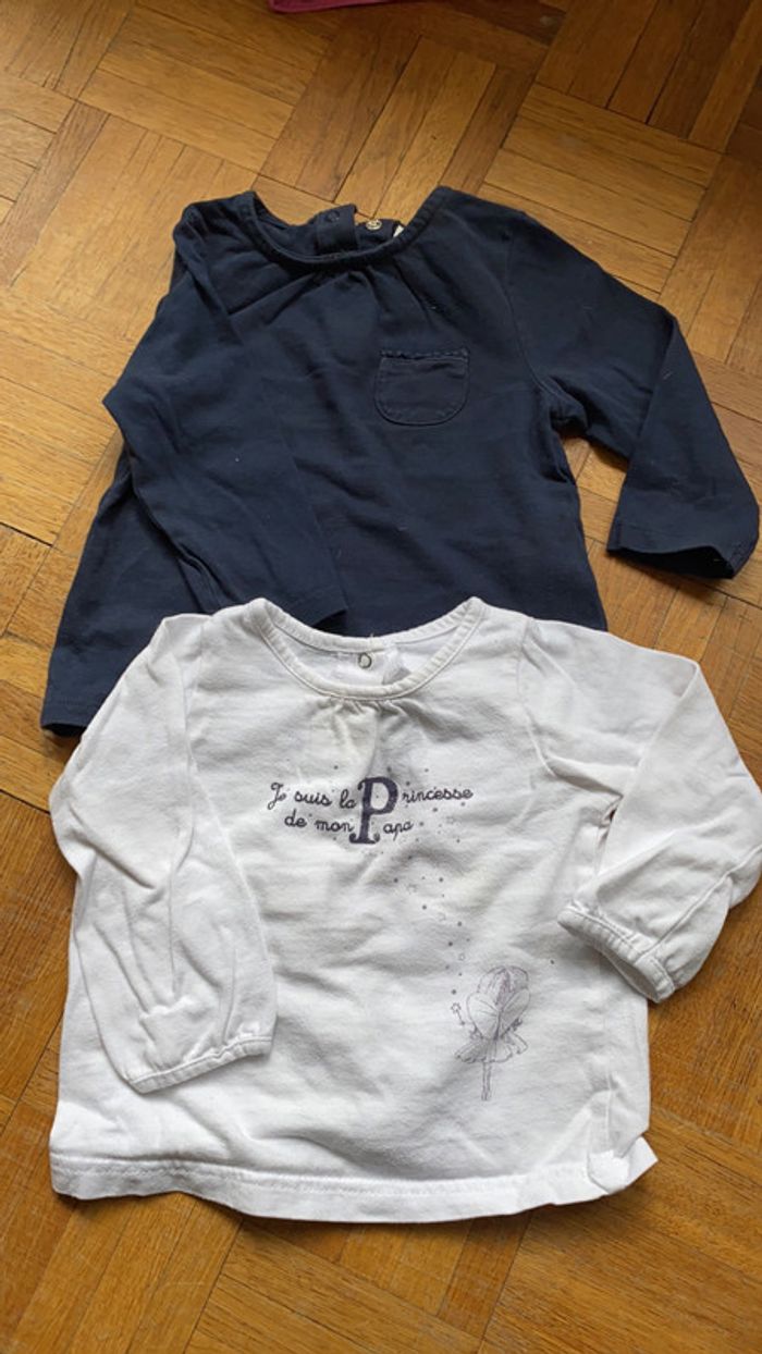 Lot lot de deux t-shirt manches longues TAO