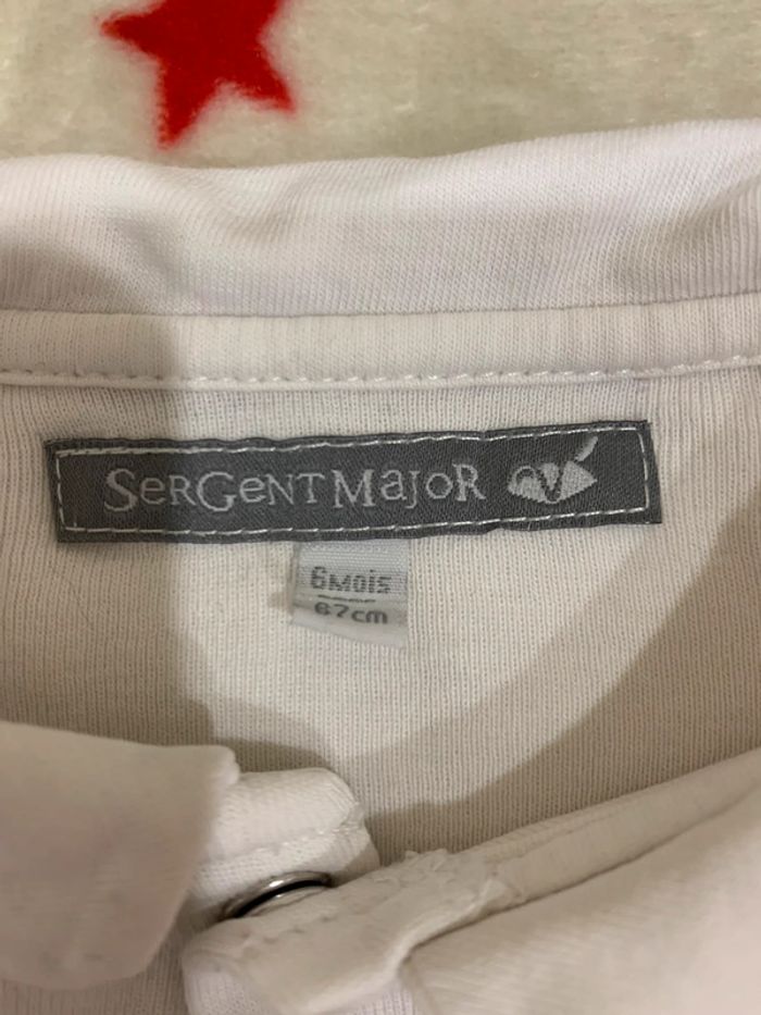 Body Manches Longues Sergent Major Mixte Blanc & Bleu 6M - photo numéro 3
