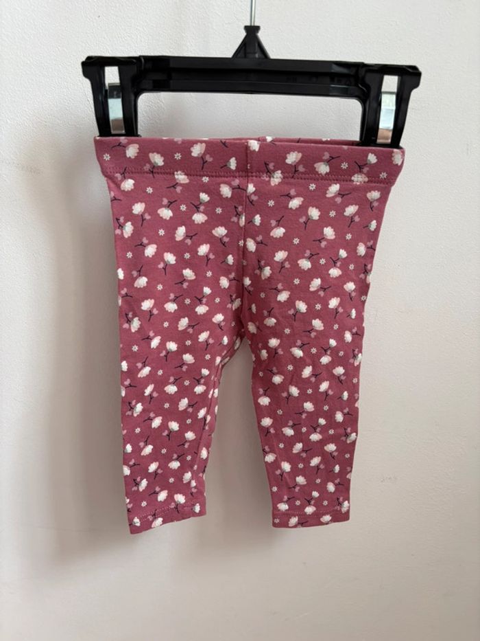 Legging rose fleuri Obaïbi 3 mois - photo numéro 2