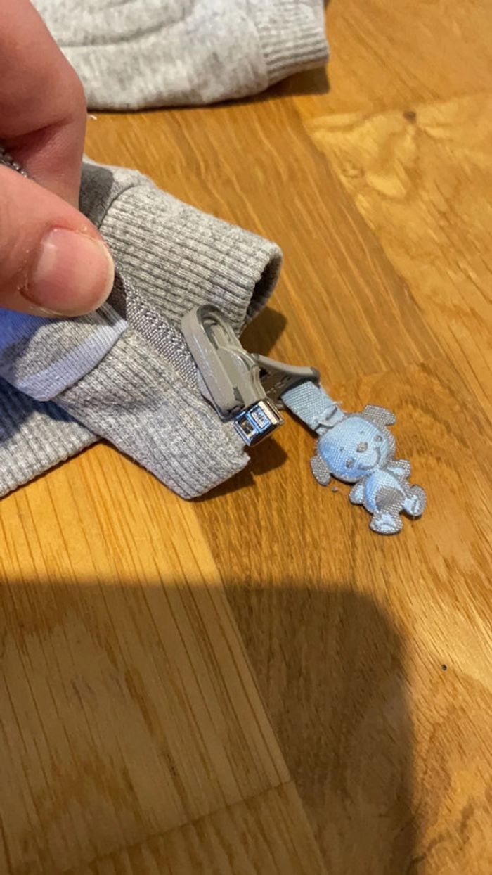 Veste 1 mois réversible gris et bleu in extenso - photo numéro 4