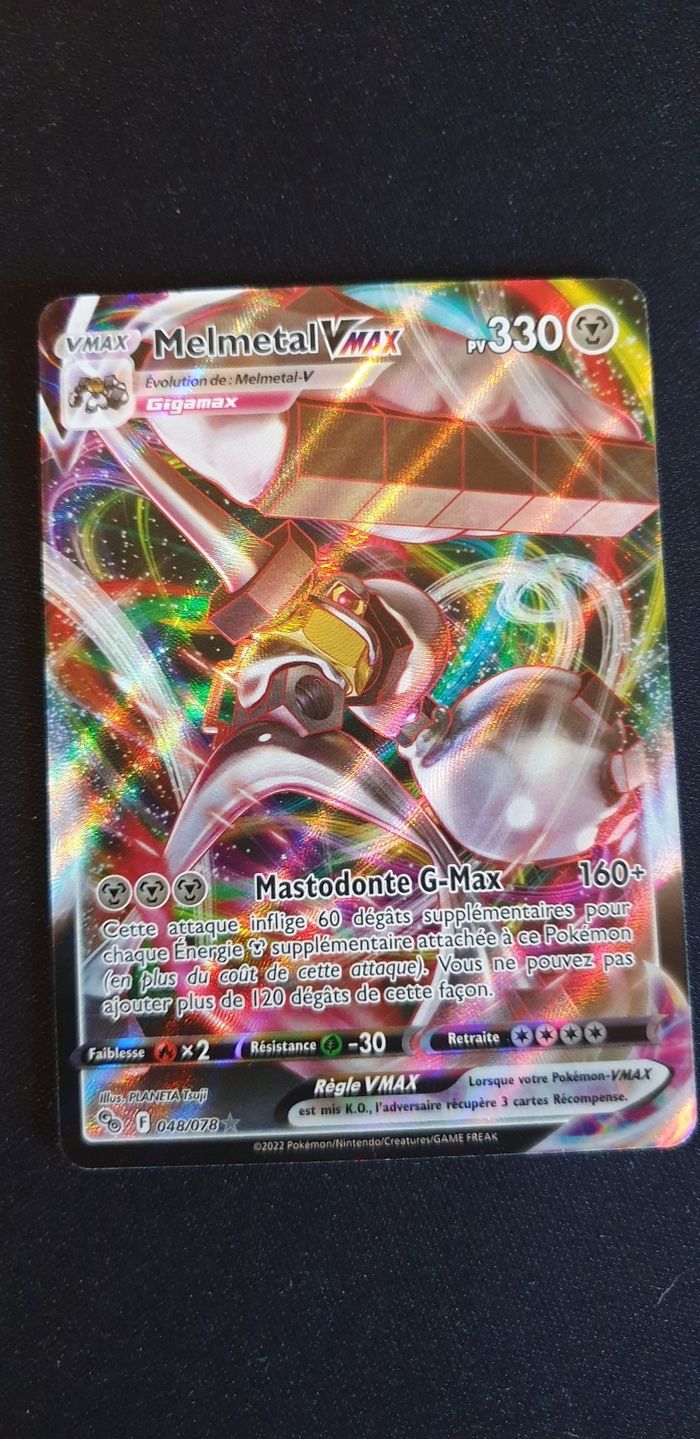 Carte pokémon Melmetal VMax 48/78 - photo numéro 1