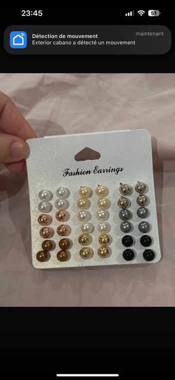 Lot de 18 paire de boucles oreilles perle