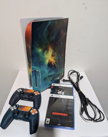 Sony PlayStation 5 Blu-Ray Edition Bundle w/ 2 Controllers, Games, & Accessories