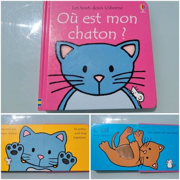 Livre à toucher Les Tout-doux Usborne 🐱 Où est mon chaton ? 🐈
