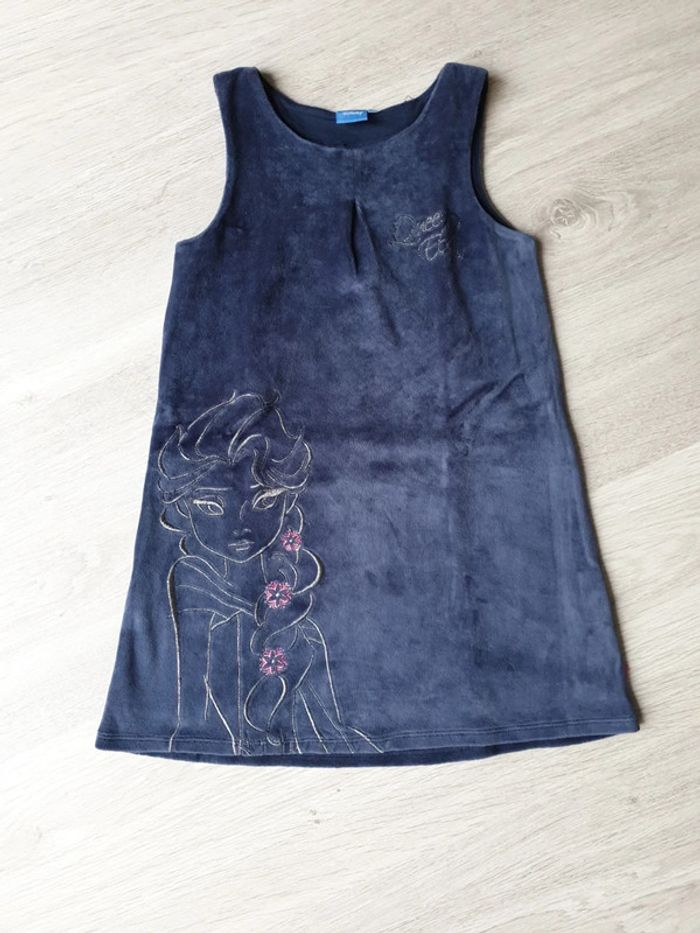 Robe velours Bleu Marine 7-8 ans