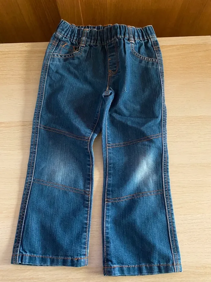 Lot chemise pull winnie ourson Disney pantalon jean 3 ans garçon carreaux orange - photo numéro 3