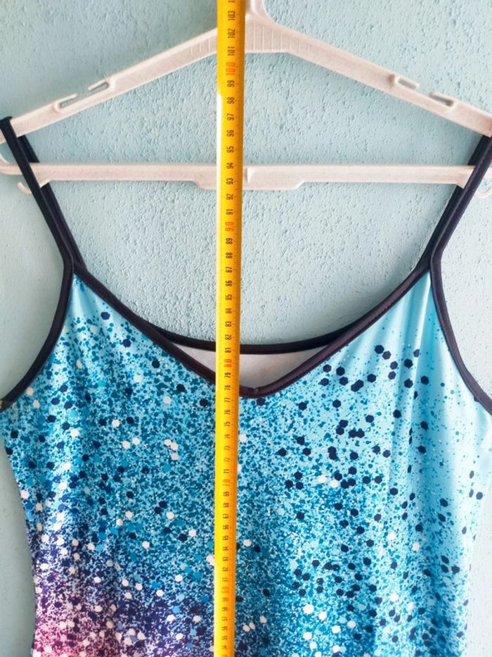 🌸 Superbe Robe d'Été à Bretelles – Bleu Turquoise & Rose – Taille L – Neuve 🌸 - photo numéro 6