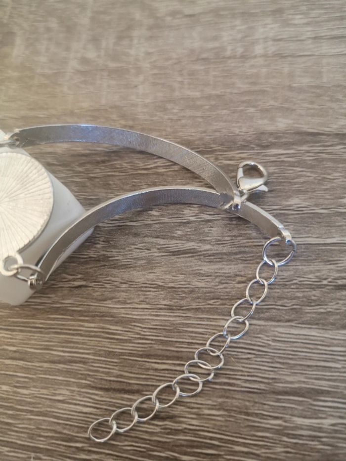 Bracelet Saint Michel en bleu et argent - photo numéro 5