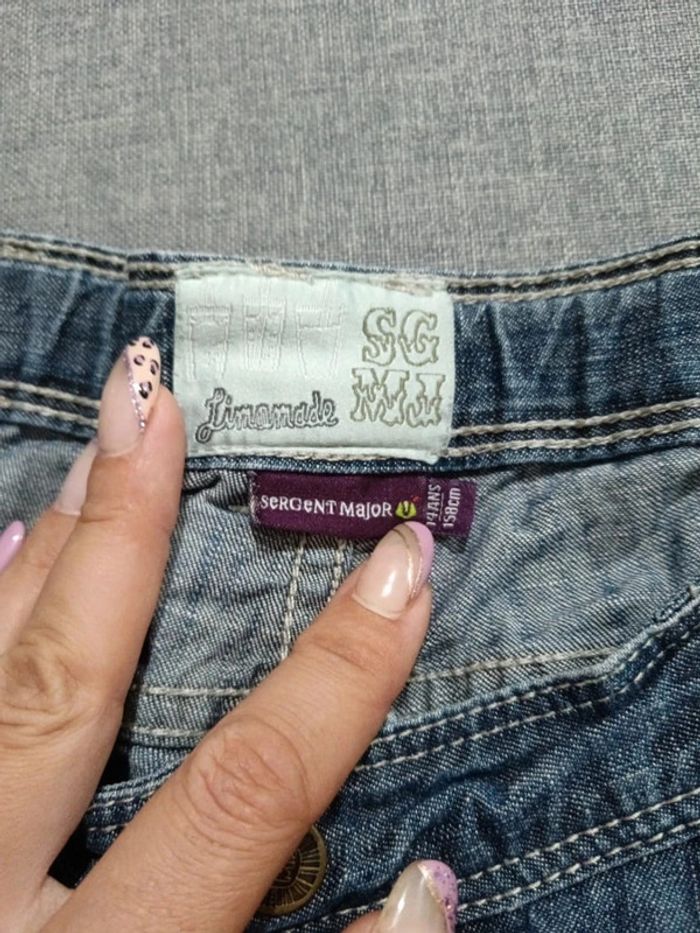 C55 short jeans bleu Sergent Major 14 ans - photo numéro 3