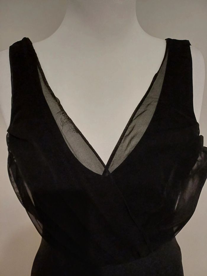 Robe noire chic cache-coeur Voyelles taille XS 34 - photo numéro 2