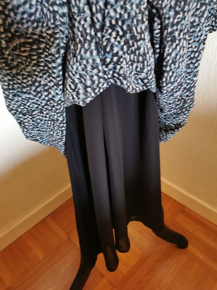 Robe maxi longue bleu marine Camaïeu T38 - photo numéro 9