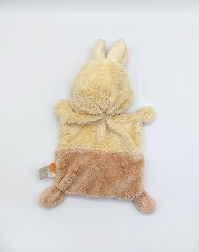 Doudou plat ours déguisé en lapin jaune beige GRAIN DE BLE Z Zannier - photo numéro 3