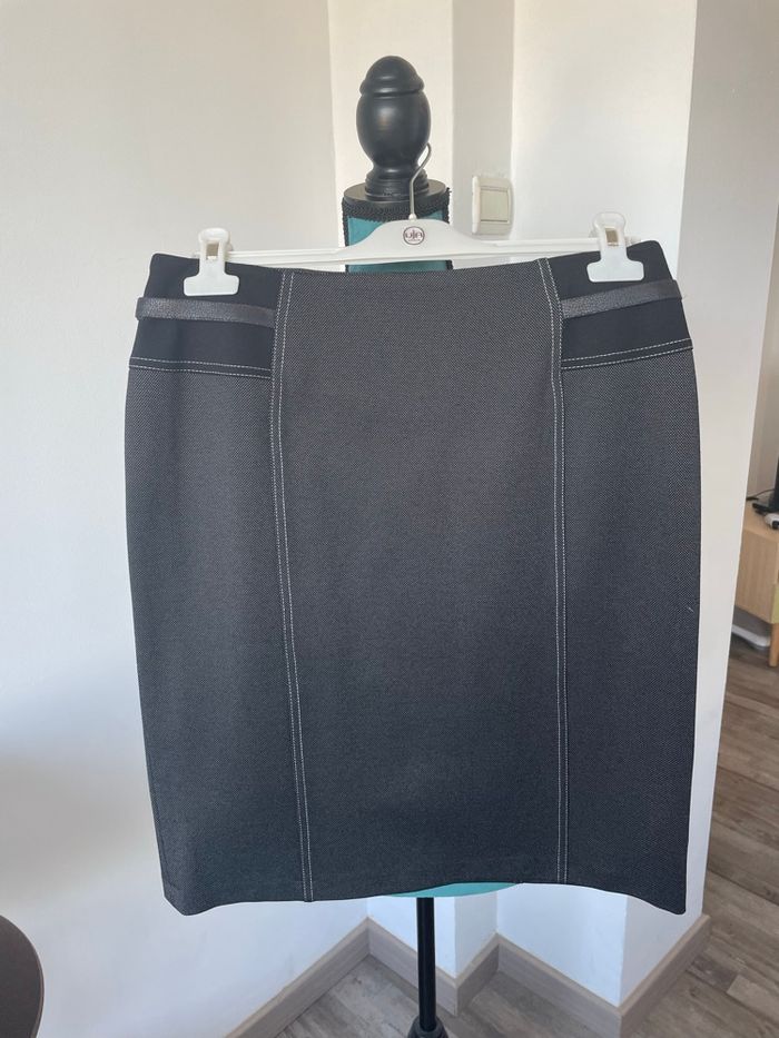 Jupe femme élégante  façon pied de poule - photo numéro 3