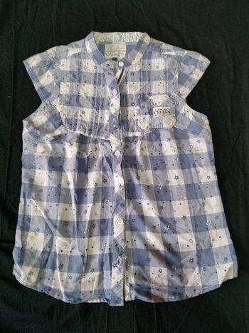 Chemise sans manches - motif a petites fleurs