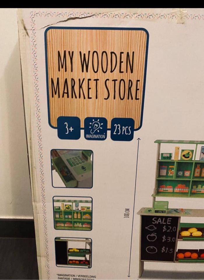 Jeux enfant mon marché en bois neuf - photo numéro 3