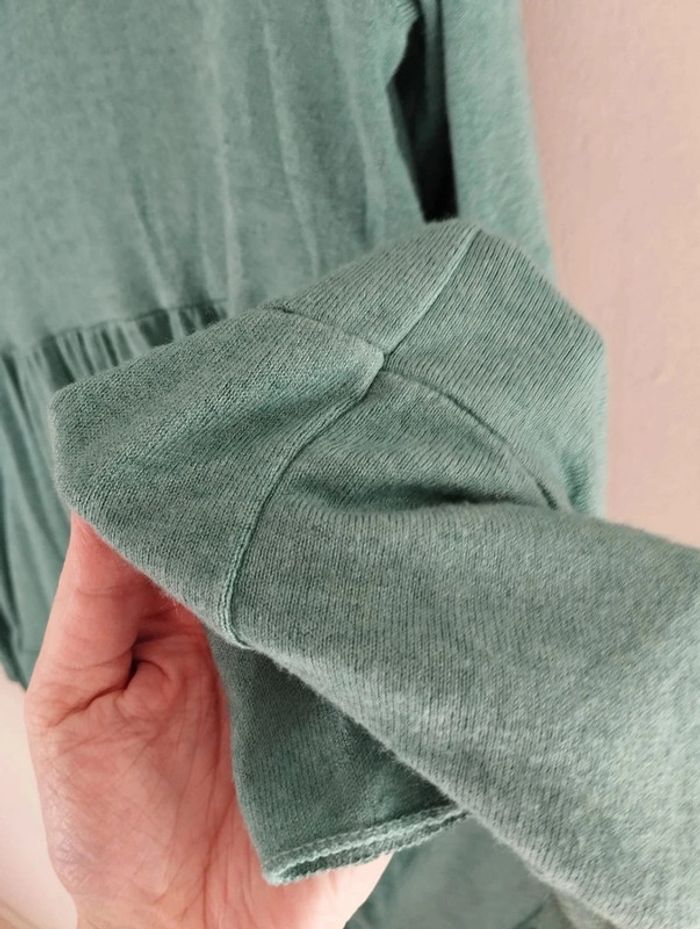 🌿Robe Volantée Vert d'Eau Angora & Laine Made in Italy T36/38🌿 - photo numéro 14