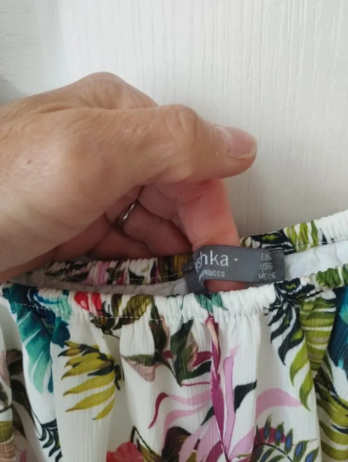 Top à volants fleurie Bershka S - photo numéro 7