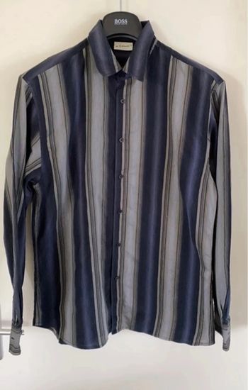 Jolie chemise marine et gris In Extenso taille L