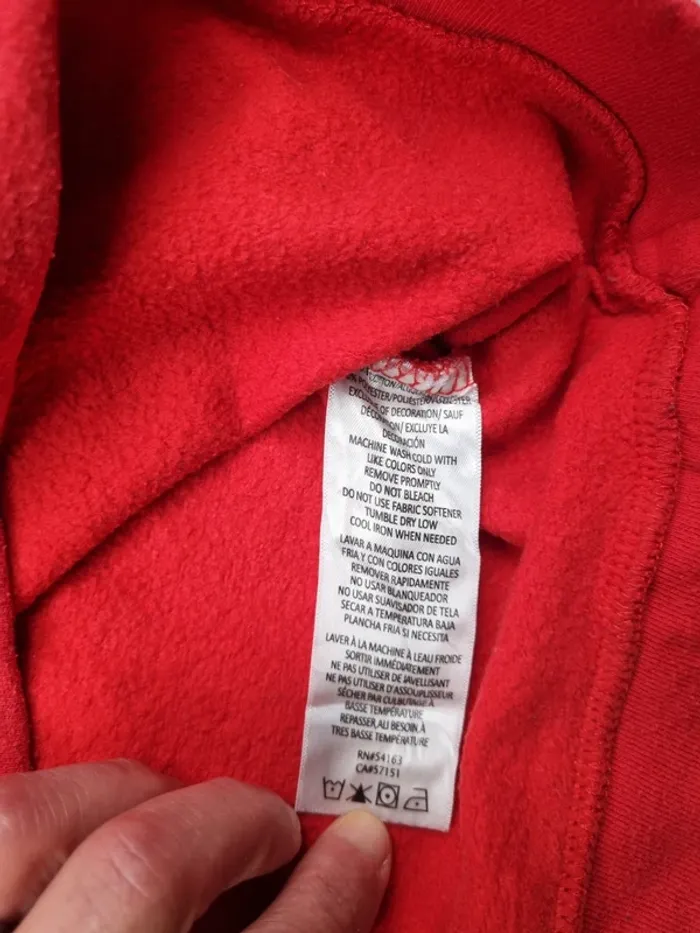 Sweat col roulé Tommy Hilfiger rouge L Hommes (mesures en photos) - photo numéro 9
