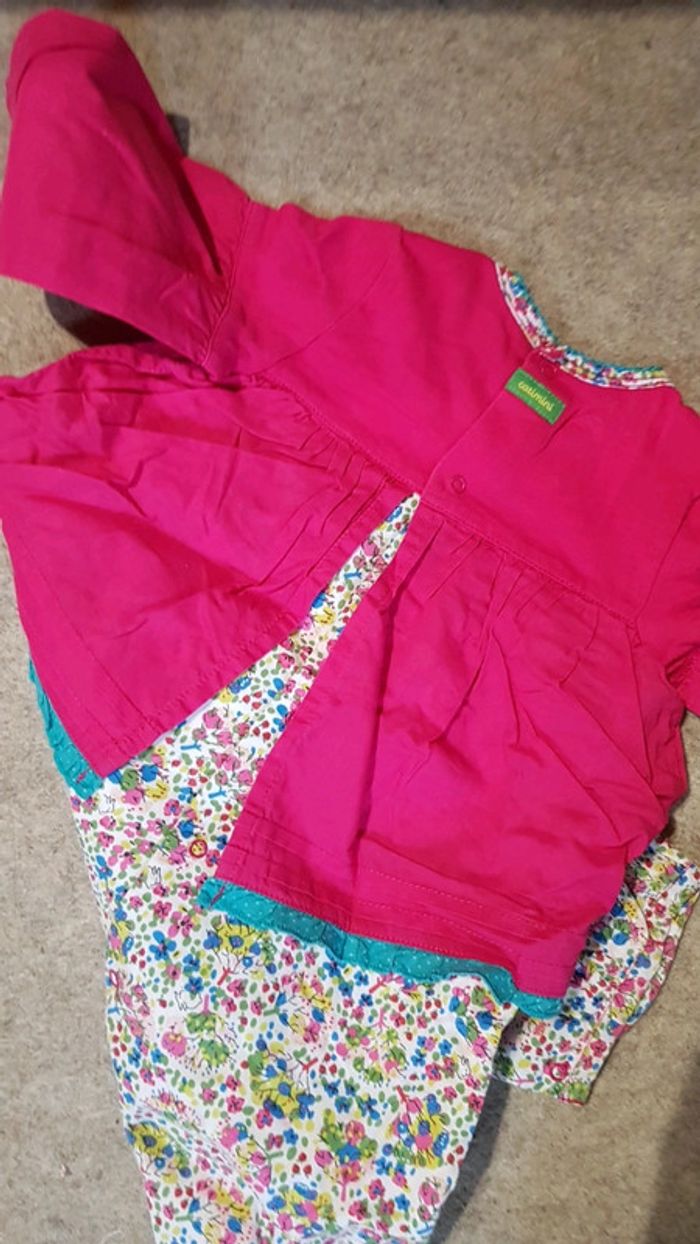 Lot de 2 robe/combinaison catimini fille 9 mois - photo numéro 5