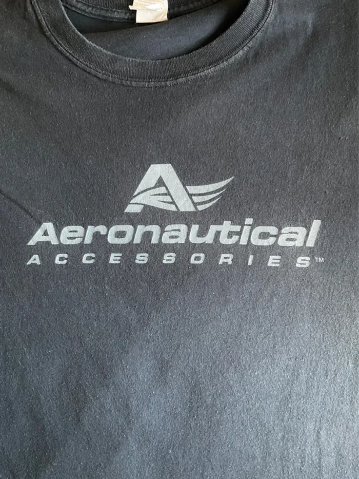 T-shirt noir pour homme Gildan Aeronautical Accessories taille L 457 - photo numéro 3